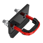 Vibratsioonivastane haagise kinnitusklamber Tsingitud terasest Tugev haagise stabilisaator 0,44-tollise U-poldiga Haagistele Veoautodele black