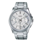 CASIO meeste roostevabast terasest analoogkell MTP-1375D-7A white
