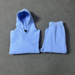Meeste Kapuutsiga &Uuml;legabariidiline Puuvillane Dressipluus ja Joggingp&uuml;ksid Streetwear Vabaaja Komplekt Small gray
