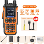 Baofeng UV-21 Pro Traadita Sageduse Kopeerimine VHF UHF V&otilde;imas Veekindel V2 Pika Ulatusega UV-32 Pika Ulatusega Type-C Kahesuunaline Amat&ouml;&ouml;rraadio EURO