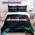 Roblox voodipesukomplekt Hingav tekikott padjap&uuml;&uuml;ridega Dekoratiivne voodipesu magamistuppa Kodu kaunistamine S&uuml;nnip&auml;evakingitus 135cmx200cm