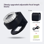 60X m&uuml;ndimagnifier, Laetav 6 LED-iga metallist magnifiier-prillid, USB-ga kahekordse toitega kaasaskantav luup ehete, m&uuml;ntide, postmarkide, tekstiilide kontrolliks