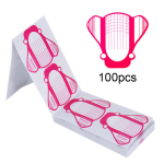 100 tk Roosi siset&uuml;ki kujuline k&uuml;&uuml;nevorm k&uuml;&uuml;nekunsti n&auml;pun&auml;idete pikendusvormide juhend Prantsuse DIY akr&uuml;&uuml;l UV-geel