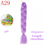 80 v&auml;rvi Long Ombre Long Jumbo S&uuml;nteetilised Kootud Juuksed Heegeldatud V&auml;rvilised t&uuml;drukute Juuksepikendused A29