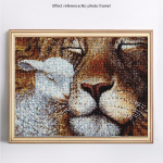 Teemantmaal &uuml;mmarguste kividega Tiigriteemanttikandid T&auml;isekraaniga lambateemant 20X30