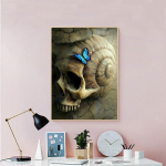 Teemantmaaling Liblikas Teemanttikandid Teemantmosaiik &uuml;mmarguste kividega Kolju teemantkunst 20X30CM