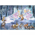 DIY teemantmaal  Orav ja inglit&uuml;druk  Tikand Ristpistes Seinakleebised Kodukaunistus 20X30CM