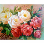 5D DIY teemantmaal  lill  Kristalltikandid Ristpistes n&otilde;elaga mosaiikmaalide kaunistus 20X30CM