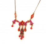 Les Tr&eacute;sors De Lily [D6065] - Collier 'Mulan' Rose Rouge punane