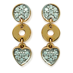 Les Tr&eacute;sors De Lily [D7298] - kullatud k&otilde;rvar&otilde;ngad  Balade Romantique  valgest kullast - 18 mm kuld