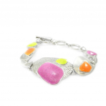 NOA [I5862] - Bracelet Cr&eacute;ateur 'Coloriage' rose orange vert Heleroosa
