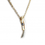 Altesse [L1743] - Collier Plaqu&eacute; Or 'Scarlett' Saphir sinine