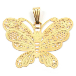 Les Tr&eacute;sors De Lily [L4357] - Pendentif Plaqu&eacute; Or 'Carmen' dor&eacute; (papillon) - 35x25 mm kuld