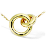 Les Tr&eacute;sors De Lily [L7086] - Collier Plaqu&eacute;-Or 'Chor&eacute;graphie' dor&eacute; - 18x14 mm kuld