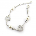 Les Tr&eacute;sors De Lily [N3765] &ndash; h&otilde;bedane k&auml;ev&otilde;ru 'Sissi' h&otilde;bevalge (Armastus) h&otilde;be