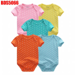 Vasts&uuml;ndinud poisi t&uuml;druku riided Kiddiezoom puuvillane O-kaelusega l&uuml;hikeste varrukatega beebide bodid ja kombinesoonid riided 3M