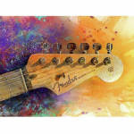 5D teemantmaali ristpistega kitarr t&auml;is&uuml;mmargune/&uuml;mmargune DIY teemanttikandi maastik 20X30CM