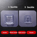 Kahepoolsed kleepuvad seinakonksud k&auml;ter&auml;tikuivati ​​riidepuu Veekindel kleebis L&auml;bipaistev iminappade hoidik vannitoak&ouml;&ouml;gi jaoks 5 pairs puhas