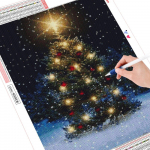 5D Teemantmaali J&otilde;ulupuu k&auml;sit&ouml;&ouml;komplekti M&uuml;&uuml;k Teemanttikandid Talvine mosaiik Multifilm Lumi K&auml;sit&ouml;&ouml; Kingitus Kodukaunistus Full Round (20X30CM)