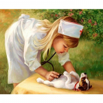 DIY Teemantmaali&otilde;de Lemmiklooma Koera Ristpiste Mosaiik T&auml;isruudukujuline &uuml;mmargune 5D Kodukaunistus Teemanttikandid Kunstkingitus Full Round 20X30CM