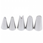 5tk/komplekt Lehed Kreemiga kaunistatud suuotsikud Roostevabast terasest K&uuml;psetust&ouml;&ouml;riistad Otsikud Kondiitritooted Kookide kaunistamine Kondiitritooted Fondant T&ouml;&ouml;riistad