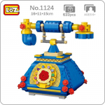 LOZ 1124 sinine p&ouml;&ouml;rlev telefon Luksuslik telefon Roosilille mudel DIY Mini klotsid Tellised Ehitusm&auml;nguasi lastele Kingitus ilma karbita