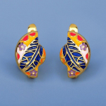 Peen lihtsav&auml;rviline epoksiid, naiste k&otilde;rvar&otilde;ngad, lillekujulised ehted, mood, pulmaehted, k&auml;sitsi valmistatud email mitmev&auml;rviline