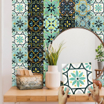 10 tk Kerge luksusliku stiiliga plaadid kleebis k&ouml;&ouml;gi riidekapi seinakleebised kodukaunistusega isekleepuv kristallist k&otilde;va filmikunsti tapeet 15cmX15cmX10pcs roheline