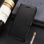 Nahast rahakoti telefoni&uuml;mbris Samsung Galaxy S22 Ultra S21 FE Plus A33 A53 A73 A23 A03 A13 A22 A22S A52S 5G 4G p&otilde;rutuskindel klapp-aluse kronsteini kate Samsung Galaxy A33 5G must