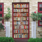 Maastikuga uksekleebised 3D Eemaldatavad Vinilos Para Puertas Kleepuv tapeet Kunstseinamaalingud uste jaoks Biblioteek Kaasaegne kodukaunistus ZMT-828