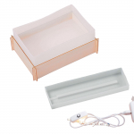 DIY ristk&uuml;likukujuline kerge vaigu silikoonvorm sisaldab USB-juhet laua-LED-lampide lauakaunistuste jaoks, epoks&uuml;vaigust valuvormid A