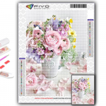 Populaarne 5D isetegemise ristpistega roosade rooside maalimine t&auml;ispuur-ristpistes k&auml;sit&ouml;&ouml;komplekt seinakleebis Kodukaunistus Full Round 20X30CM