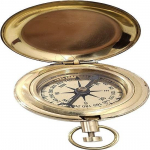 Merenduskollektsioneeritav retrostiilis kompass Dekoratiivne kingitus messingist viimistluskompass (Messing viimistlus)