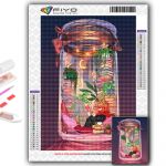 Populaarne 5D DIY Cross Stitch Girl in Hourglass Bottle Mali v&auml;rvimine t&auml;ispuurist Cross Stitch Crafts komplekti seinakleebis kodukaunistus Full Round 20X30CM