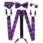 Dibangu meeste traksid, reguleeritavad traksid, kikilips Tasku kandiline mansetin&ouml;&ouml;pide komplekt meestele 3,5 cm laius elastne 4018