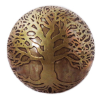 Les Tr&eacute;sors De Lily [A3111] - mattkuldne 'Elupuu' metallist m&ouml;&ouml;blinupp - 55x35 mm kuld