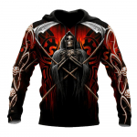 Kevad-s&uuml;gis Meeste Pusad Pusa 3D Prindiga Reaper Skull Ingel Ja Deemon Mees Riietus Mood vabaaja Pullover Kampsun Meeste XXXL