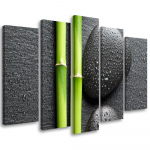 Viieosalise pildiga l&otilde;uendiprint Stones Bamboo Zen Spa 100x70 must