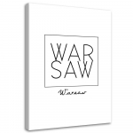 Mustvalge l&otilde;uenditr&uuml;kk Varssavi kiri 40x60 must/valge