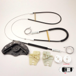 EWR283 aknat&otilde;stuki remondikomplekt vasak esiukse BMW E46 2001-2005 jaoks koos rattakojaga