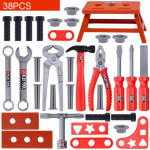 Laste t&ouml;&ouml;riistakasti komplekt Harivad m&auml;nguasjad, simulatsioonid, remondit&ouml;&ouml;riistad, puurida, plastist m&auml;ngud, m&auml;nguasjad 38PCS