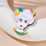 Blucome Lady Prossid Naiste stiilne akr&uuml;&uuml;lmaterjalist m&auml;rk Uued trendid Charm Party Christmas King Pins Aksessuaarid Ehted roosa