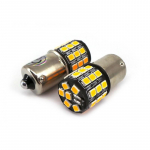2 tk LED pirn BA15S, P21W 12V CANBUS oranž