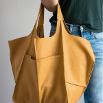 Euroopa ja Ameerika vintage uus lihtne suur kott pehmest nahast suure mahutavusega &uuml;he &otilde;laga naiste k&auml;ekott, kandekott kollane