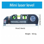 T&auml;pne mitmeotstarbeline lasertaseme horisontaalne vertikaalne laserkiire m&otilde;&otilde;dulint, sisekujundus Mini laser level must