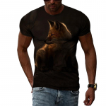 Moodsad isikup&auml;ra Foxi graafilised t-s&auml;rgid Suvised Mehed Casual Loomamustriga T-s&auml;rk Hip Hop Harajuku stiilis T-s&auml;rk Top S