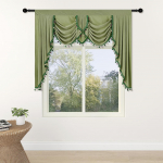1TK NAPEARL Euroopa stiilis sametkardin Valance Pelmet L&uuml;hike kardinapuu taskukardin elutoa sisekujunduseks 1tk 2B W155cm x L125cm roheline