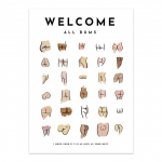 Sexy Butts Collage Vannituba Naljakas Vannituba Sildid L&otilde;uendiprindid ja plakatid Armas kunst meestele Maalimine Sein Pilt WC WC sisustus 21cm&times;30cm NoFrame