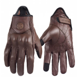 Kitsenahast mootorrattakindad suvised meeste pruunid vintage nahast mootorratta motokrossikindad naiste mootorratta k&auml;sikindad XL