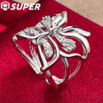 925 h&otilde;bedast liblikas AAA tsirkoonist s&otilde;rmuse ehted